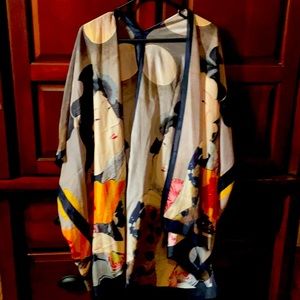Cocoon House silk shawl/short kimono